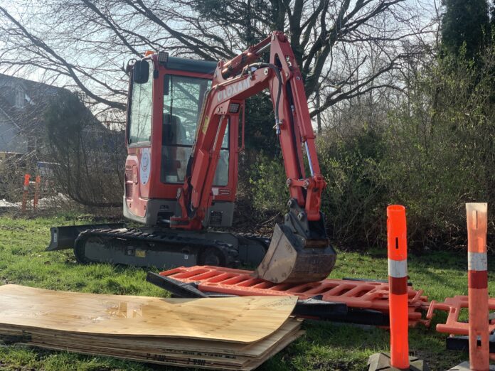 EWII graver ved Aldi i Middelfart