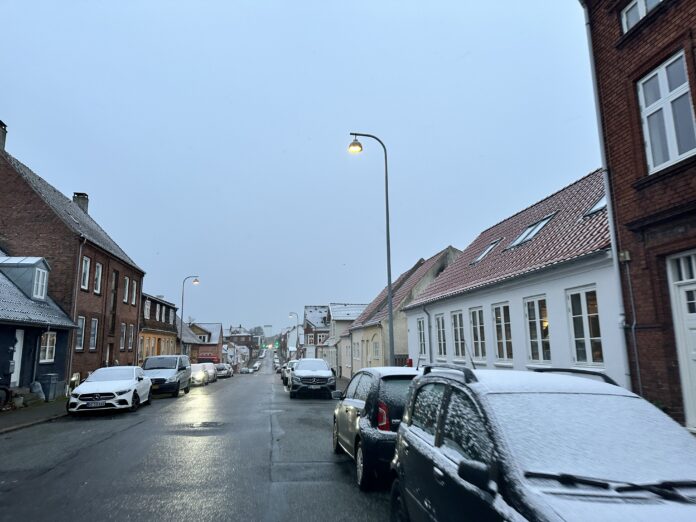 Sne Fredericia isglat koldt vinter