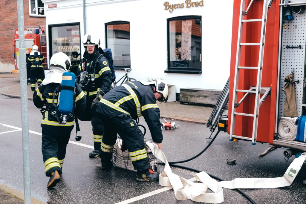 Brand i bageri. Foto: AVISEN