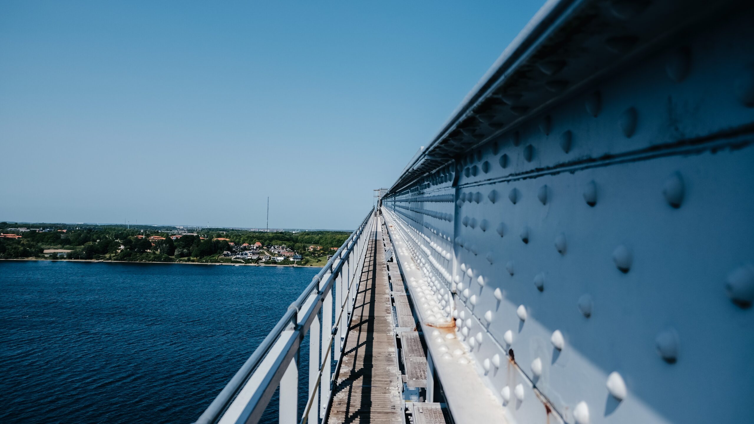 Den gamle Lillebæltsbro set fra toppen
