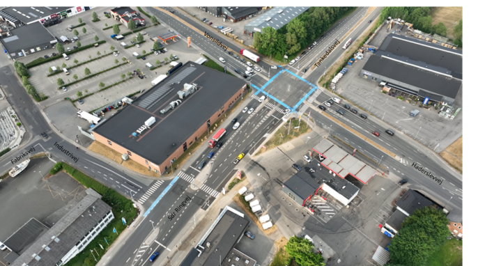 Kort - krydset Tankedalsvej-Vonsildvej-Haderslevvej-Sdr. Ringvej