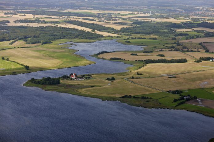 Luftfoto, landskaber, landbrug, luft, fly
