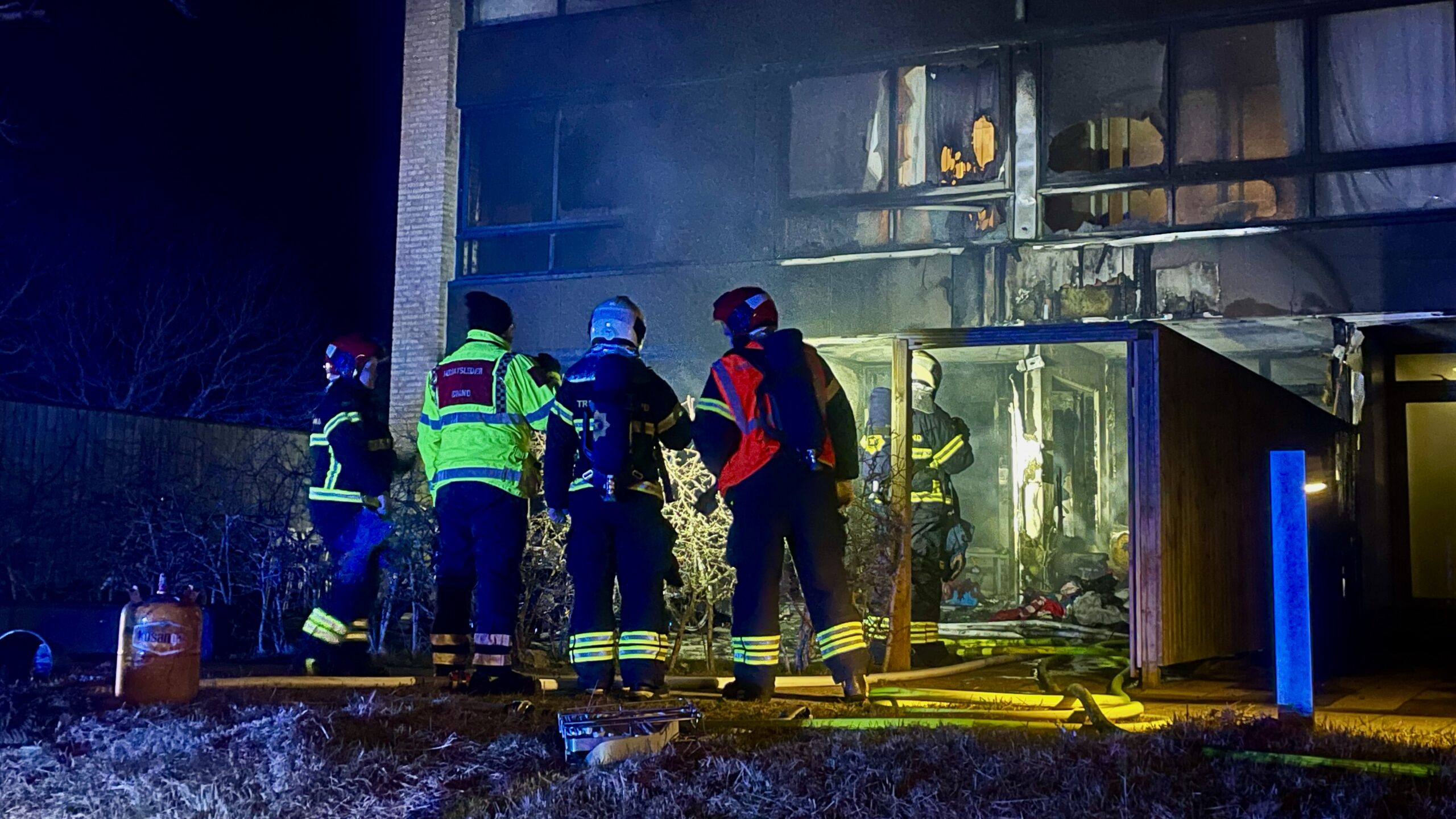 Voldsom brand i Sønderparken