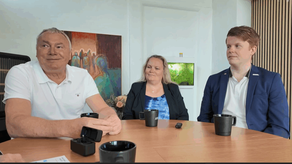 Billede under Tv-interview m. Danmarksdemokraterne i Fredericia d. 13. maj 2025