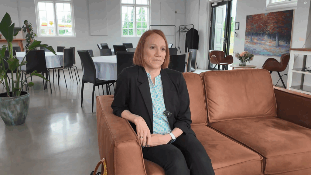 Pernelle Jensen under Tv-interview d. 28. maj 2025