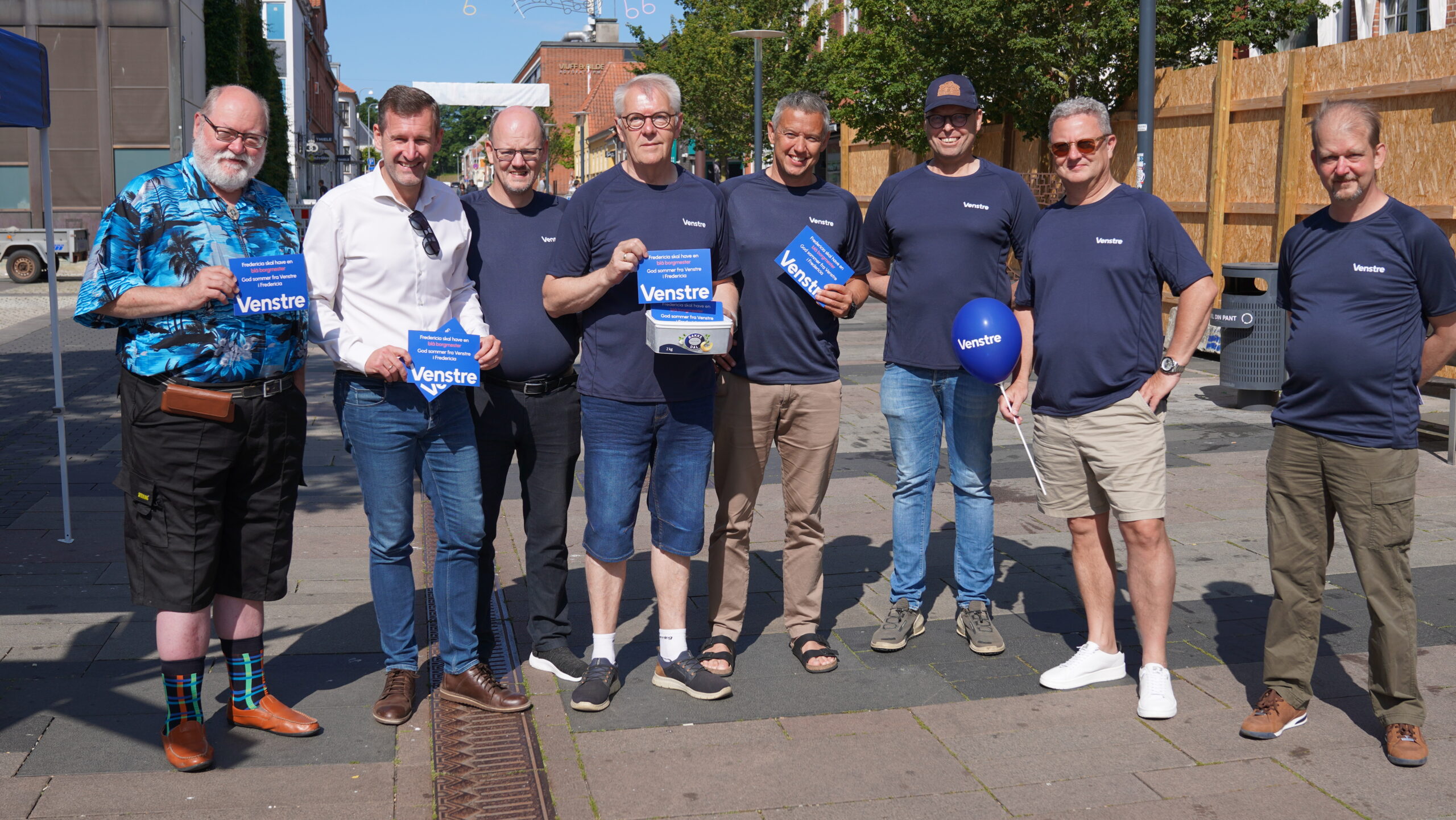 Venstre på gaden med klart budskab: »Fredericia skal have en blå borgmester«
