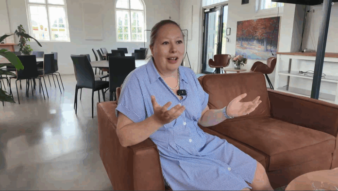 Helene Lykke under Tv-interviewet d. 13. juni 2025