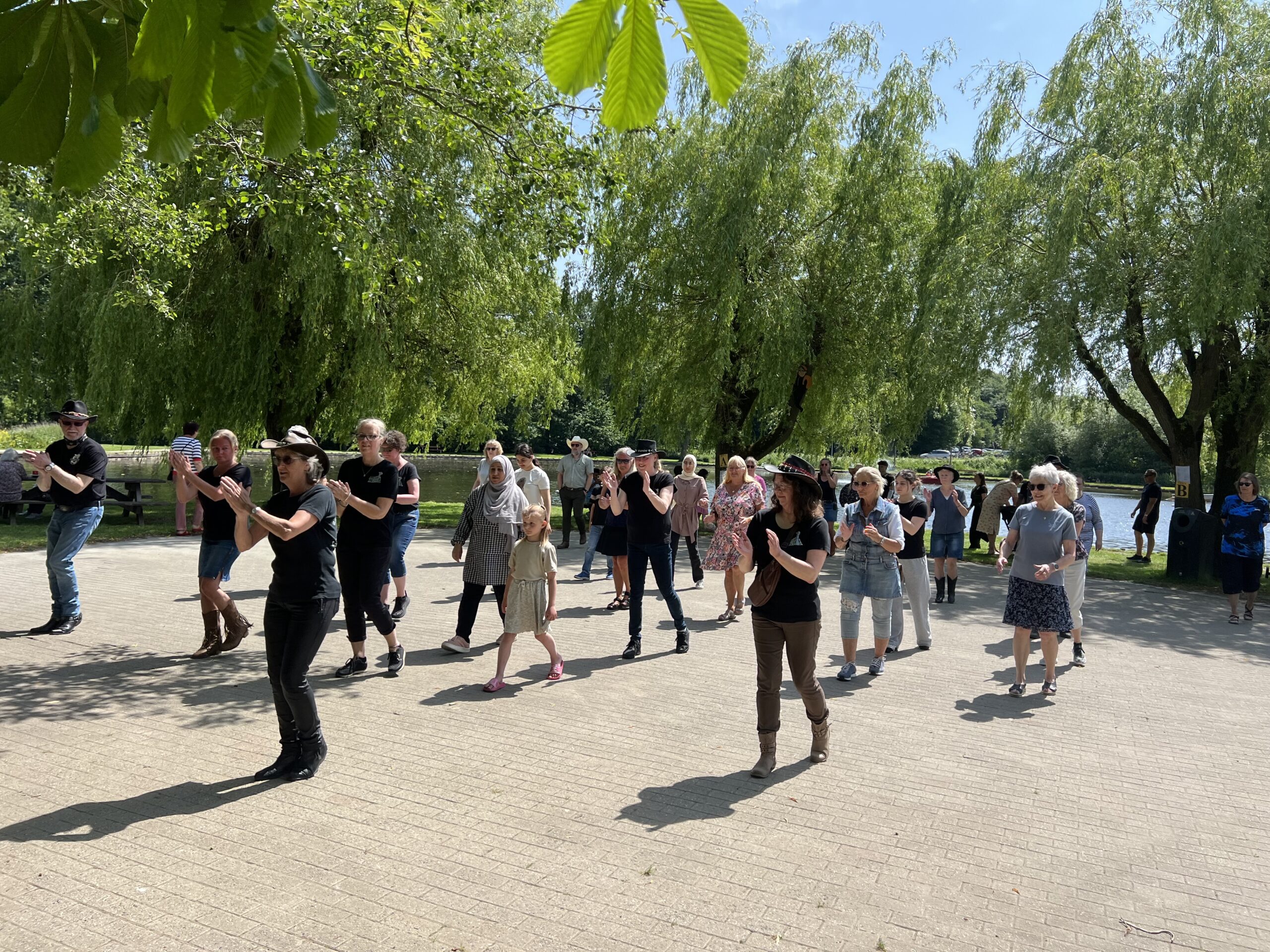Linedance fyldte Madsbyparken med god stemning og danseglæde