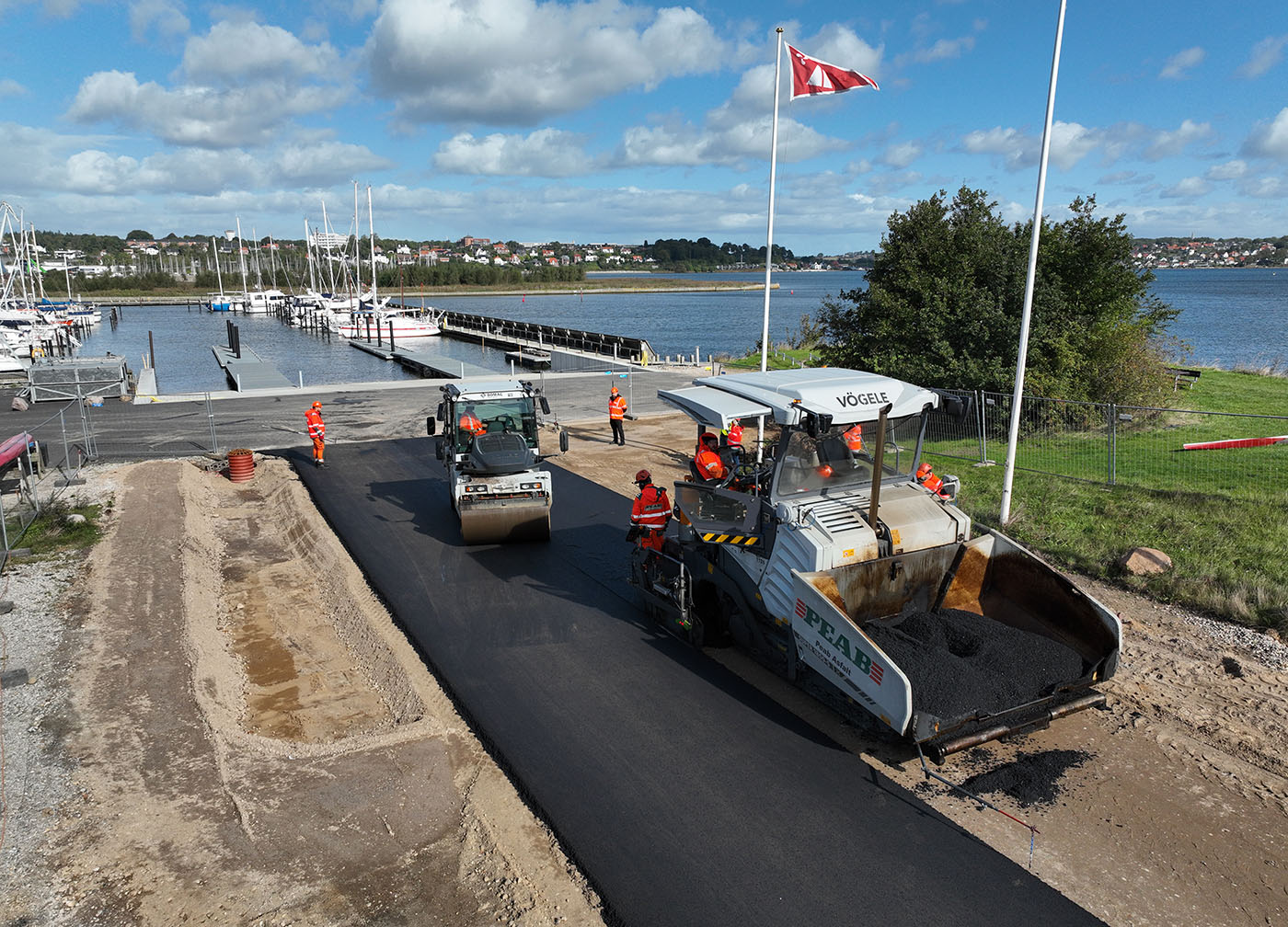 Ny adgangsvej til Marina Syd testet med klimavenlig asfalt