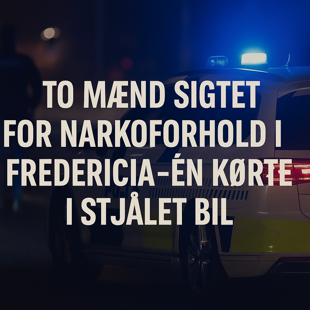 To mænd sigtet for narkoforhold i Fredericia – én kørte i stjålet bil