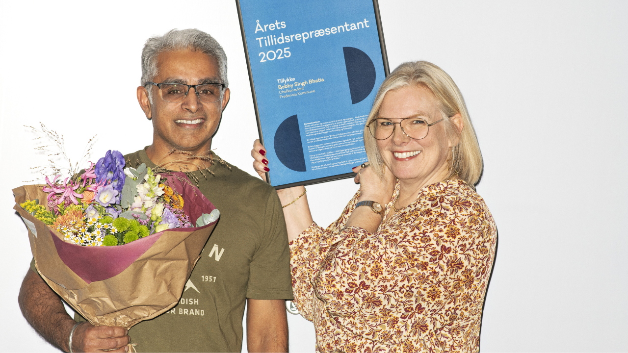 Bobby Singh Bhatia fra Fredericia Kommune er Årets Tillidsrepræsentant 2025