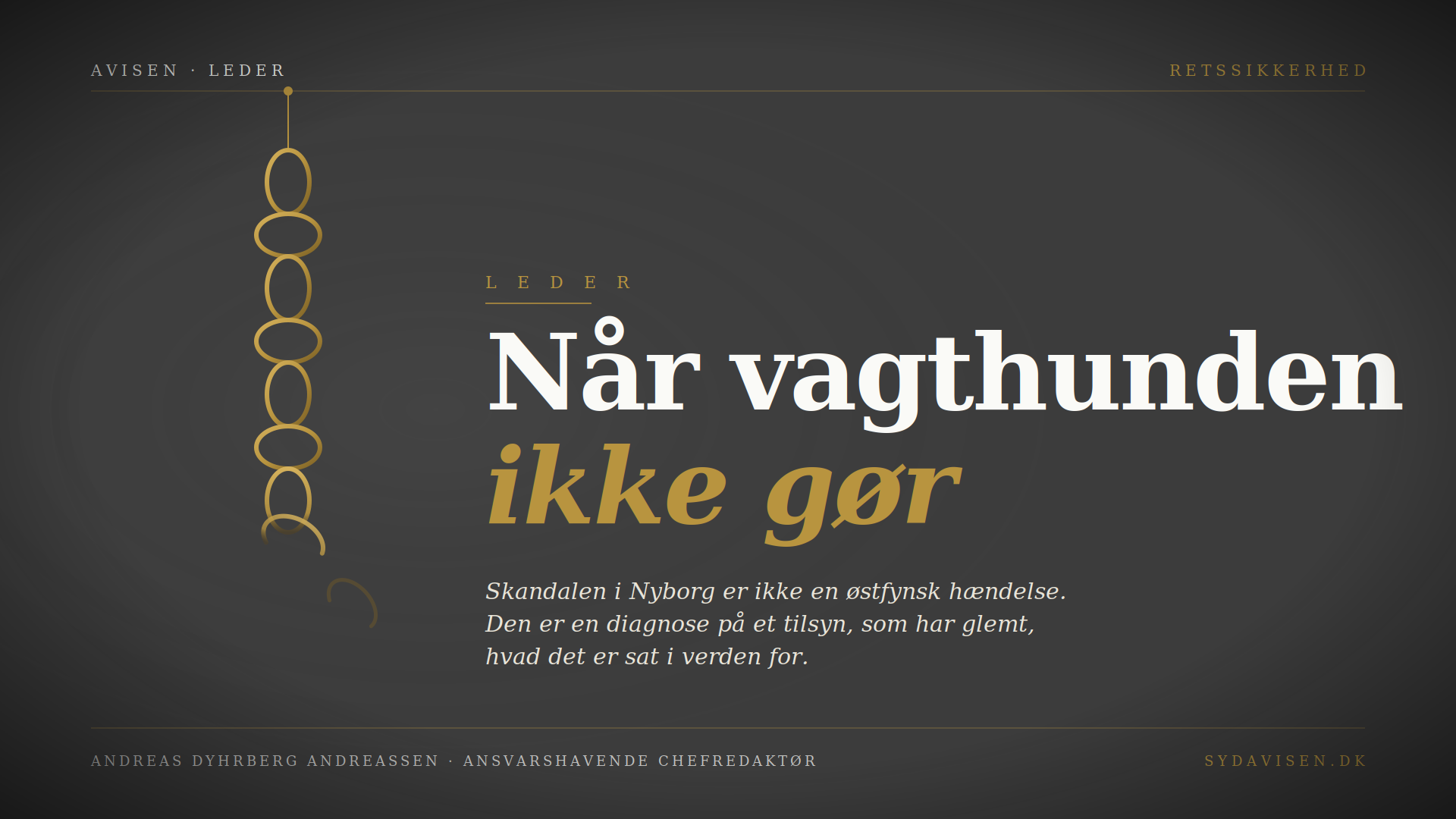 LEDER: Når vagthunden ikke gør