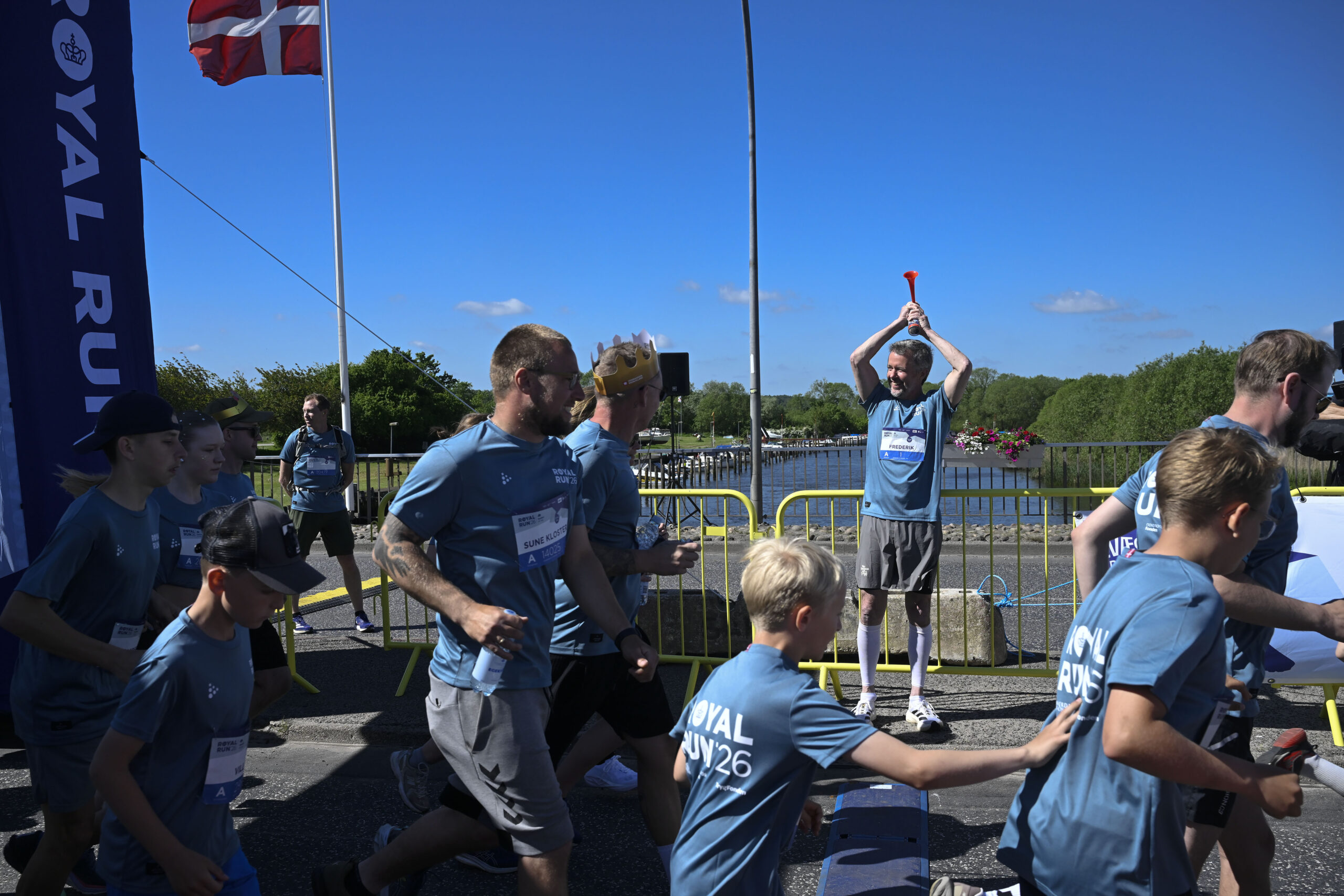 Kongen åbnede Royal Run i Randers og kommer senere til Middelfart