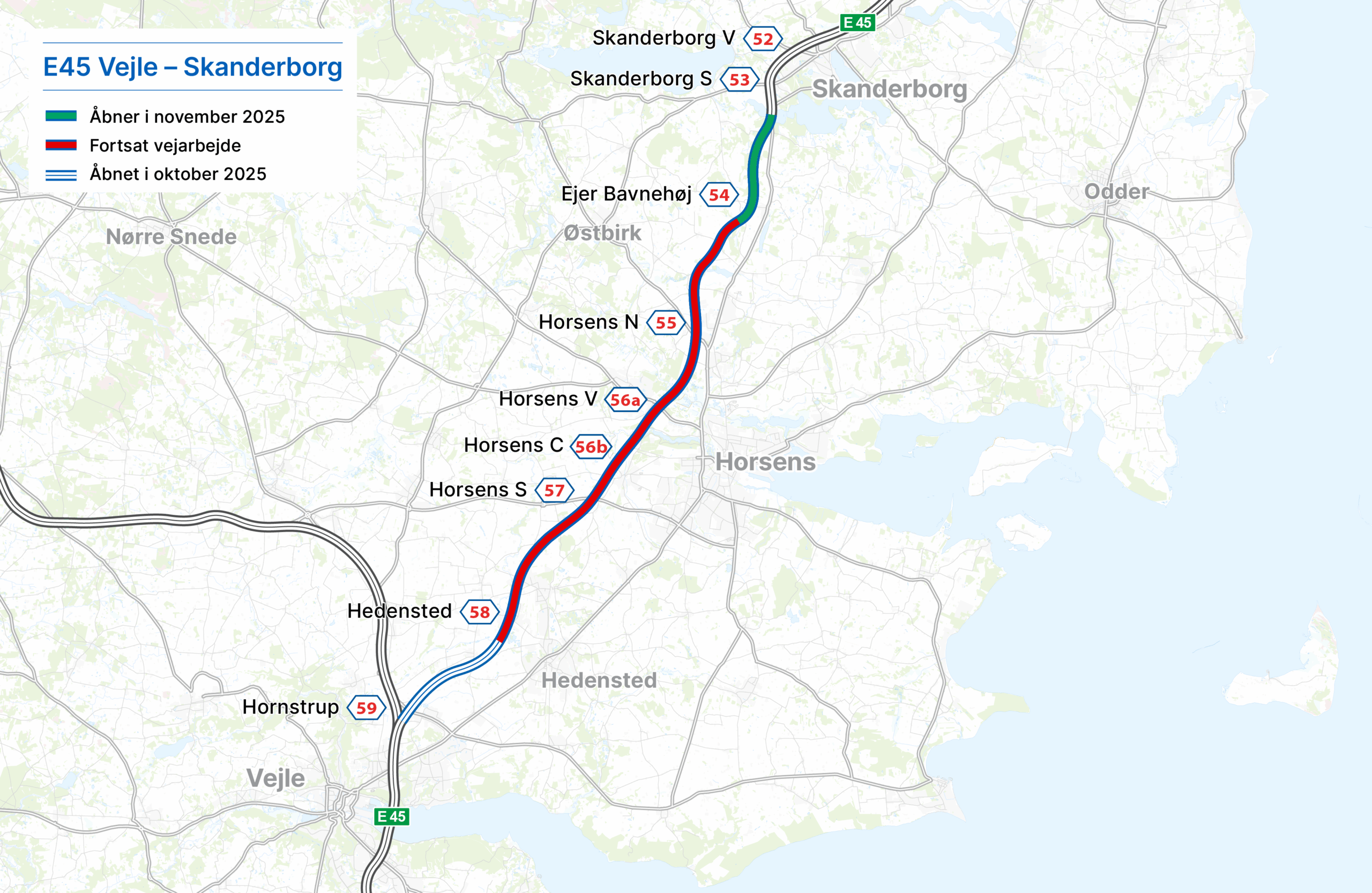 Yderligere seks kilometer udvidet motorvej åbner før tid