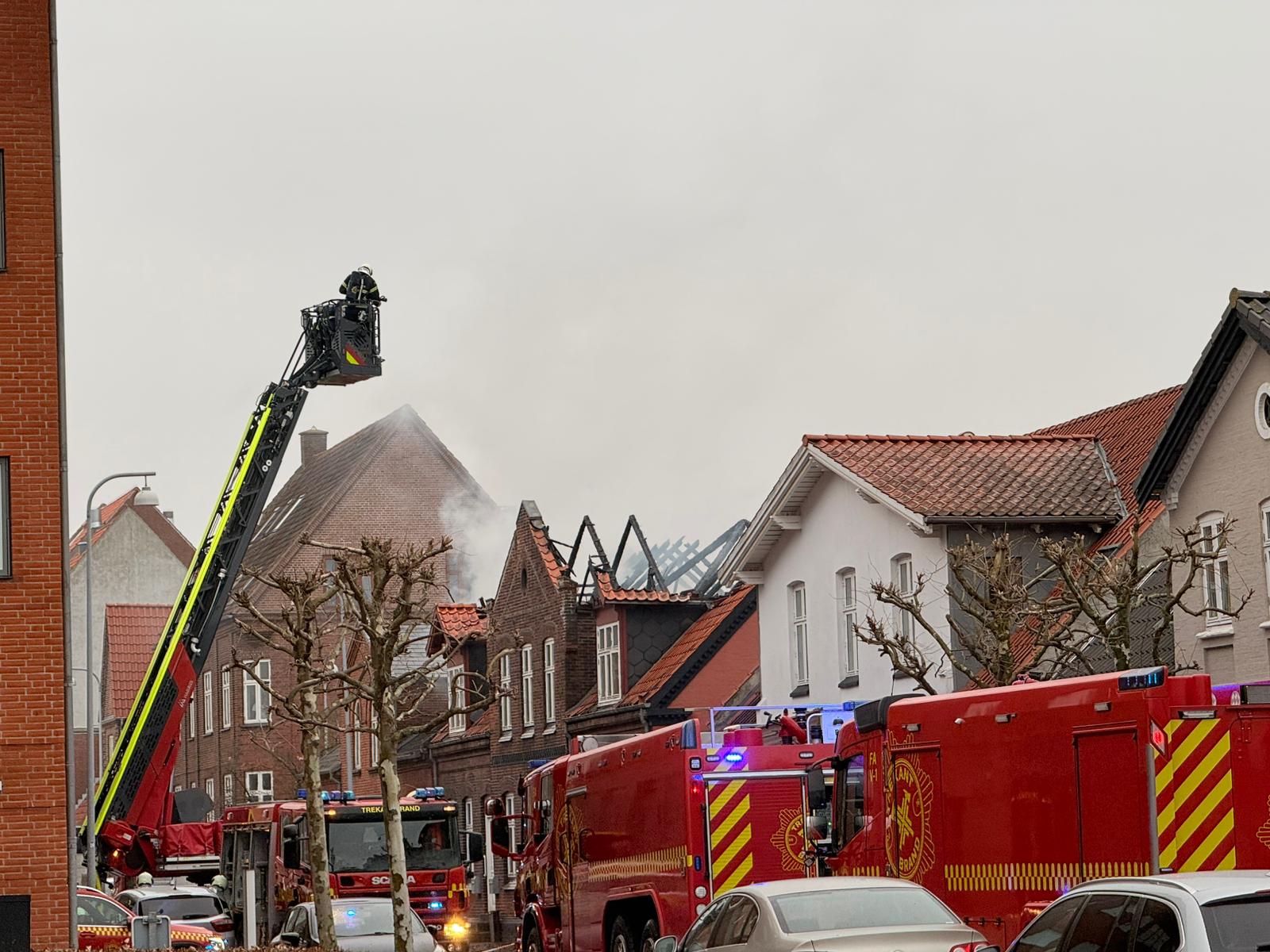 Brand på Prinsessegade: Politi og brandvæsen har forladt stedet