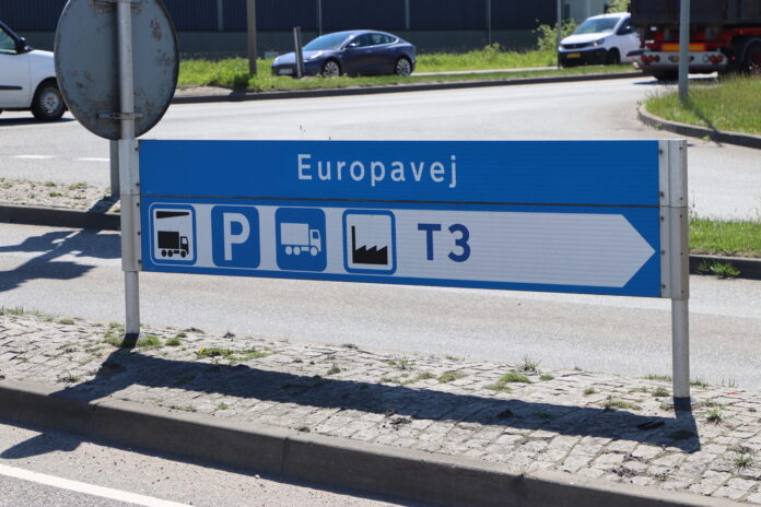 europavej Taulov skilt transportcenter