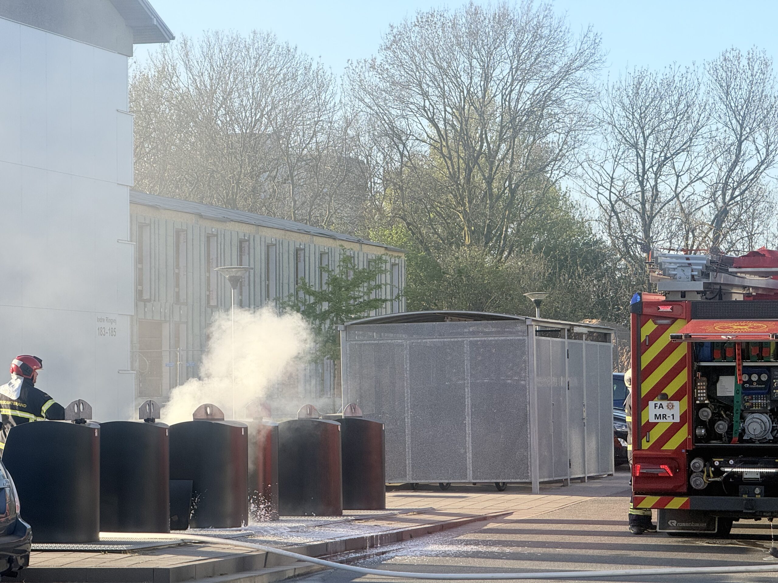Brand i container ved Skanseparken